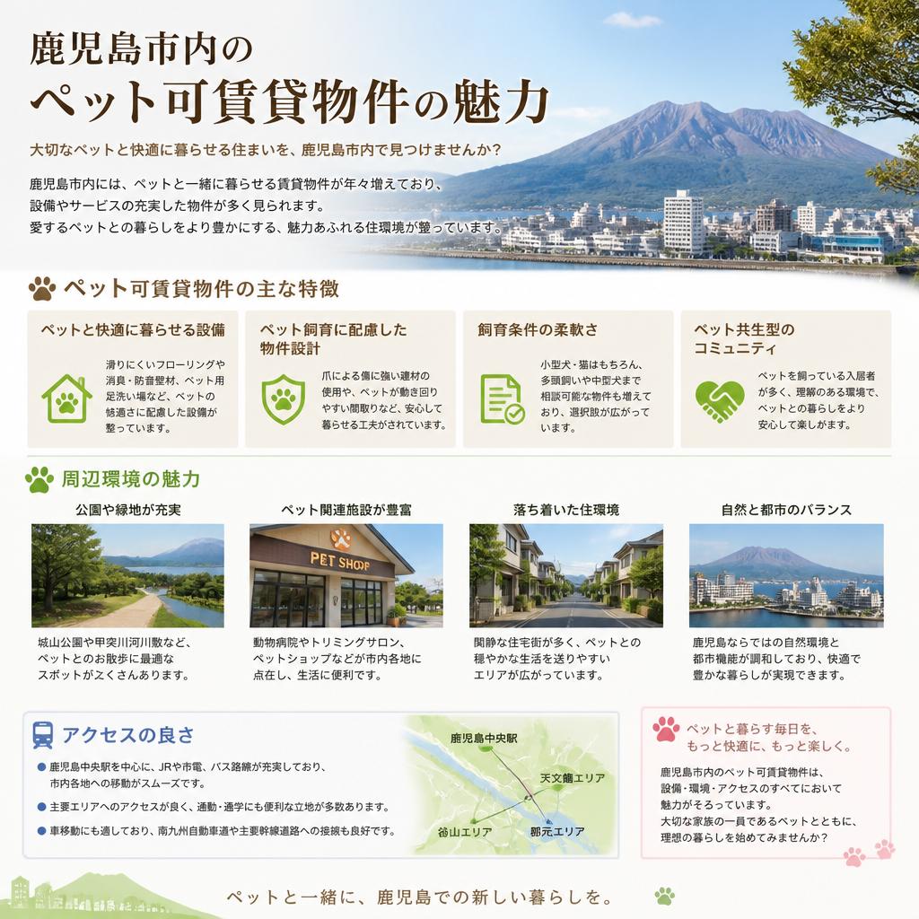 鹿児島市のペット可賃貸物件の魅力