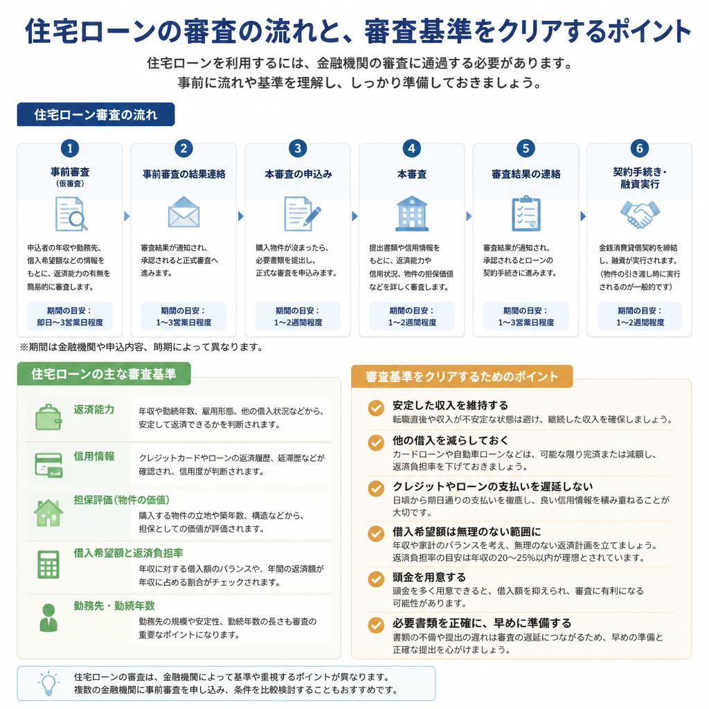 住宅ローン審査の流れとポイント
