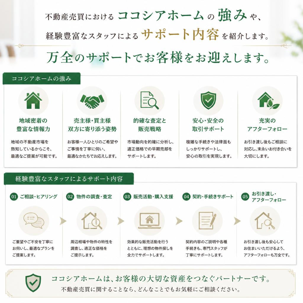 ココシアホームのサポート